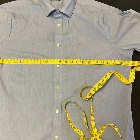 Ralph Lauren Blue Slim Fit Performance Stretch Blue Button Down Size XL - Picture 7 of 8